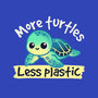 More Turtles Less Plastic-Womens-Fitted-Tee-NemiMakeit