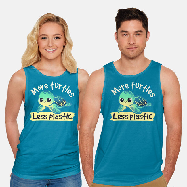 More Turtles Less Plastic-Unisex-Basic-Tank-NemiMakeit