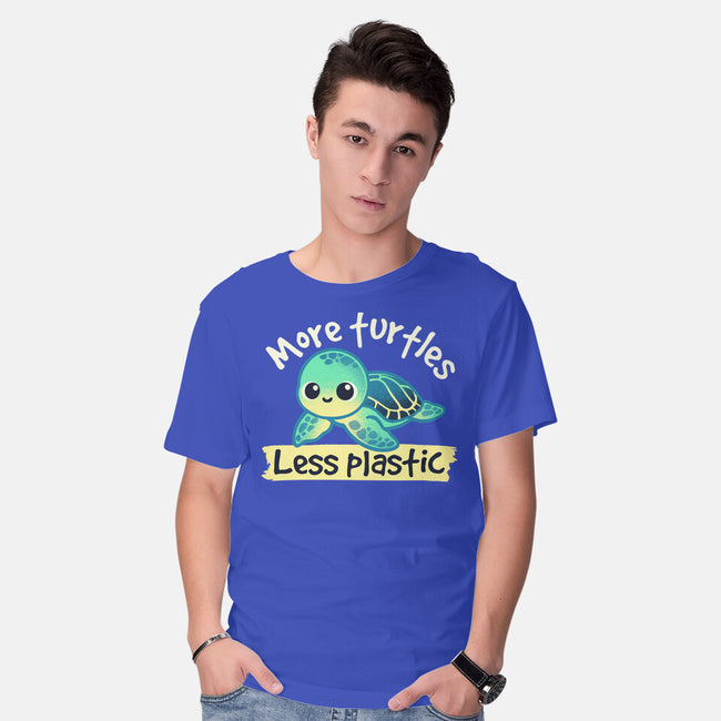 More Turtles Less Plastic-Mens-Basic-Tee-NemiMakeit