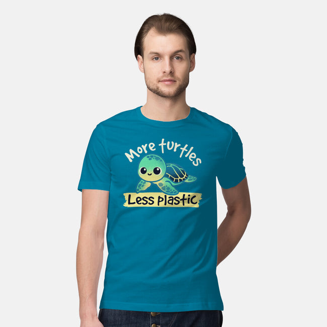 More Turtles Less Plastic-Mens-Premium-Tee-NemiMakeit