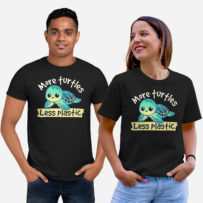 More Turtles Less Plastic-Unisex-Basic-Tee-NemiMakeit