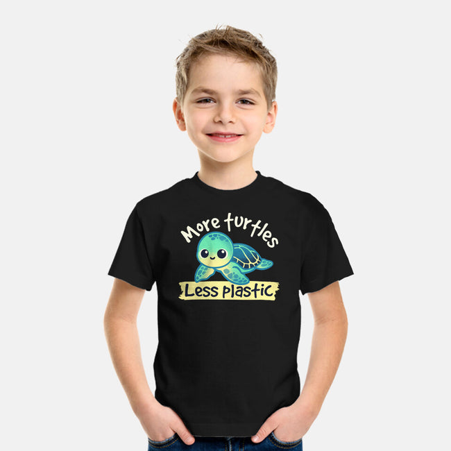 More Turtles Less Plastic-Youth-Basic-Tee-NemiMakeit