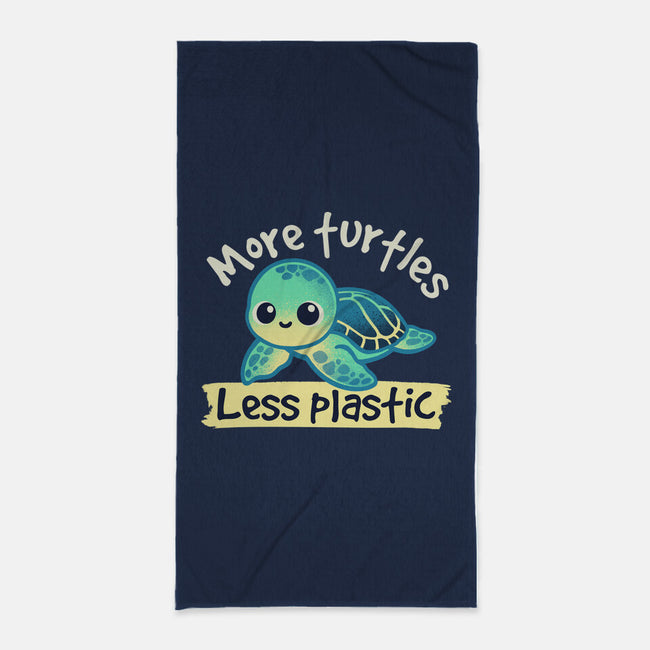 More Turtles Less Plastic-None-Beach-Towel-NemiMakeit