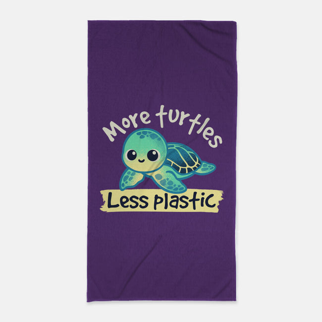 More Turtles Less Plastic-None-Beach-Towel-NemiMakeit