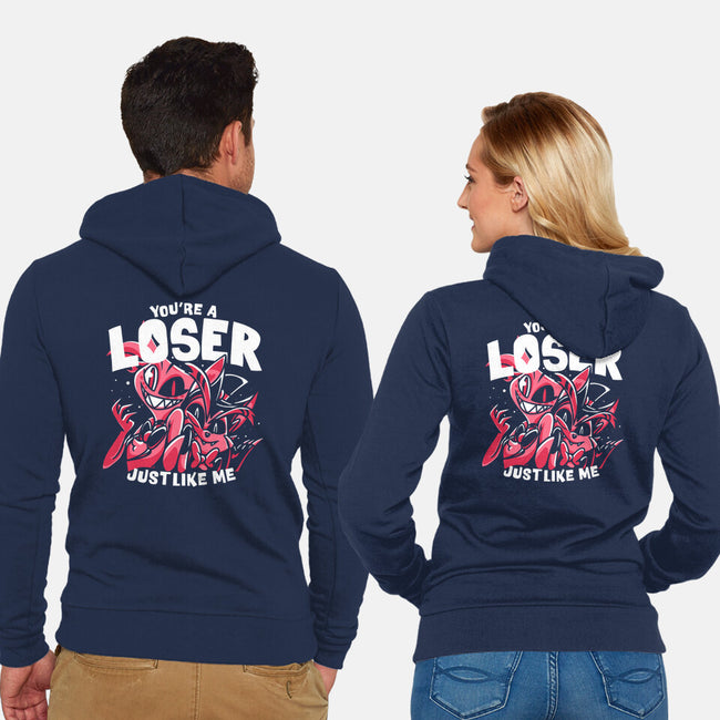 Loser Baby-Unisex-Zip-Up-Sweatshirt-estudiofitas