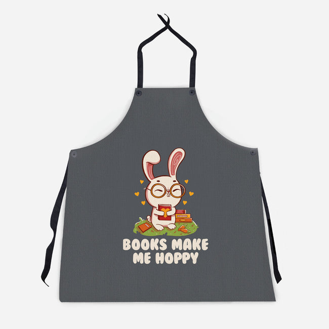 Books Make Me Hoppy-Unisex-Kitchen-Apron-tobefonseca