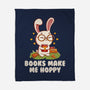 Books Make Me Hoppy-None-Fleece-Blanket-tobefonseca