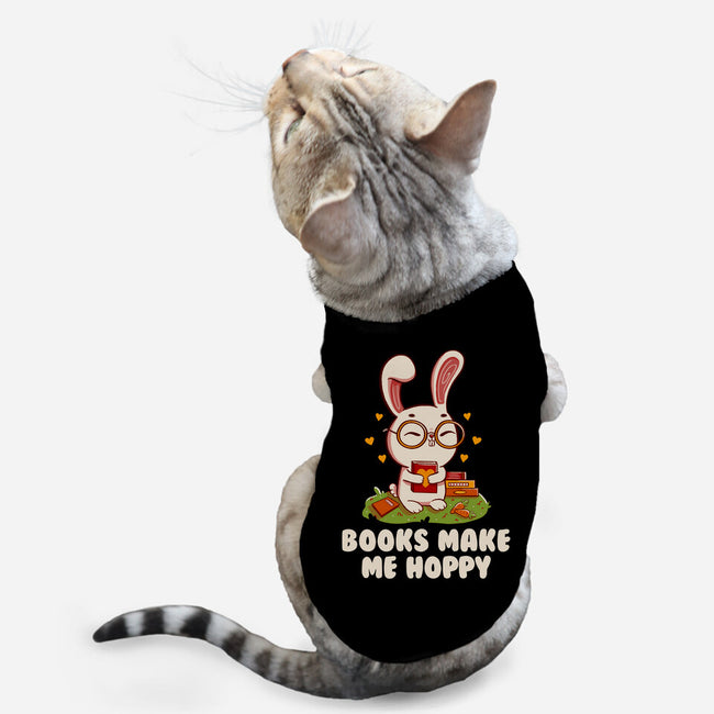 Books Make Me Hoppy-Cat-Basic-Pet Tank-tobefonseca