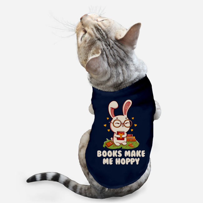 Books Make Me Hoppy-Cat-Basic-Pet Tank-tobefonseca