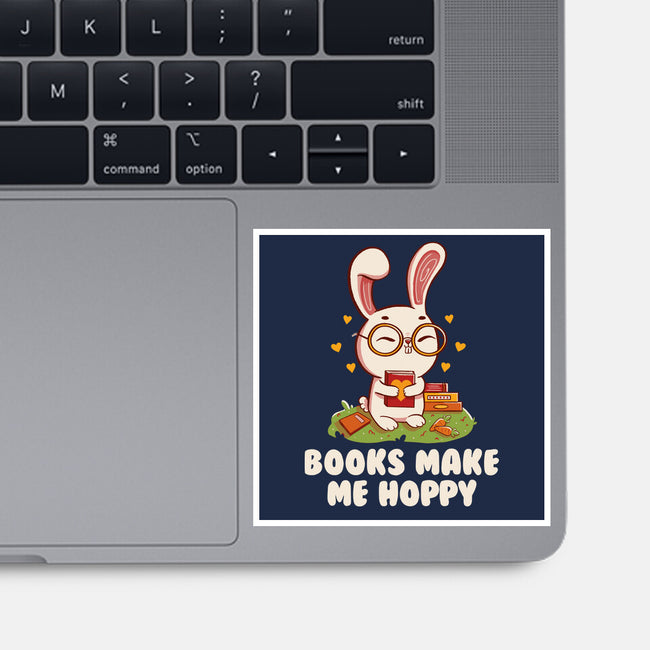 Books Make Me Hoppy-None-Glossy-Sticker-tobefonseca