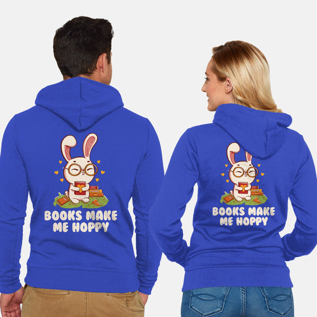 Books Make Me Hoppy-Unisex-Zip-Up-Sweatshirt-tobefonseca