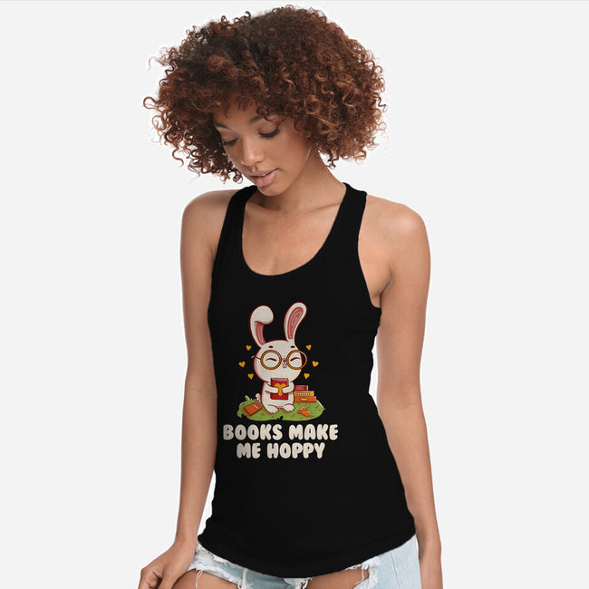 Books Make Me Hoppy-Womens-Racerback-Tank-tobefonseca