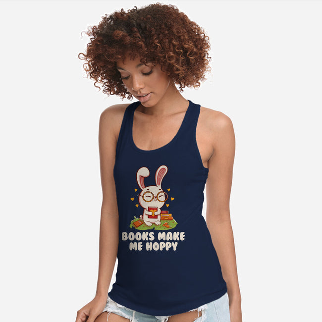 Books Make Me Hoppy-Womens-Racerback-Tank-tobefonseca