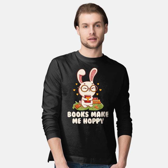 Books Make Me Hoppy-Mens-Long Sleeved-Tee-tobefonseca