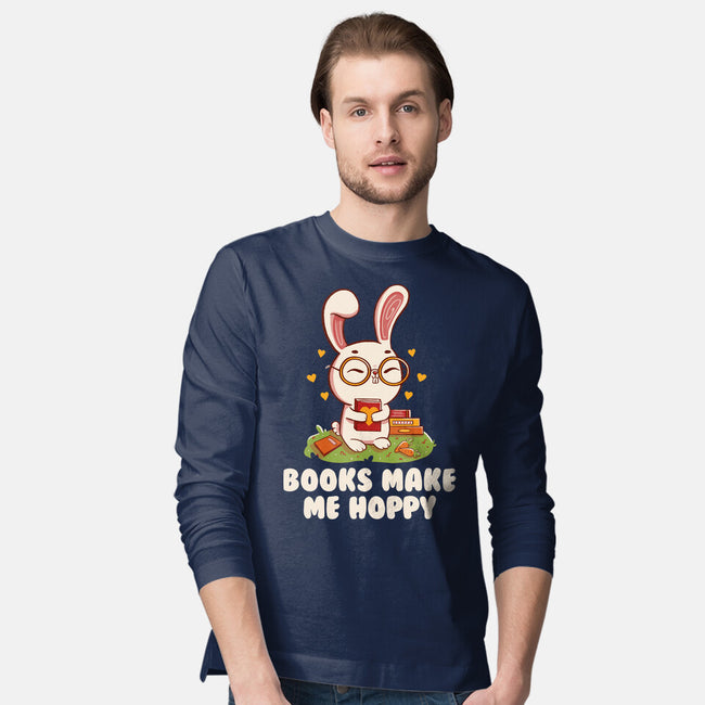 Books Make Me Hoppy-Mens-Long Sleeved-Tee-tobefonseca