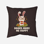 Books Make Me Hoppy-None-Removable Cover-Throw Pillow-tobefonseca