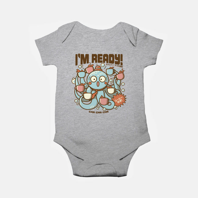 I'm Ready Coffee Octopus-Baby-Basic-Onesie-tobefonseca