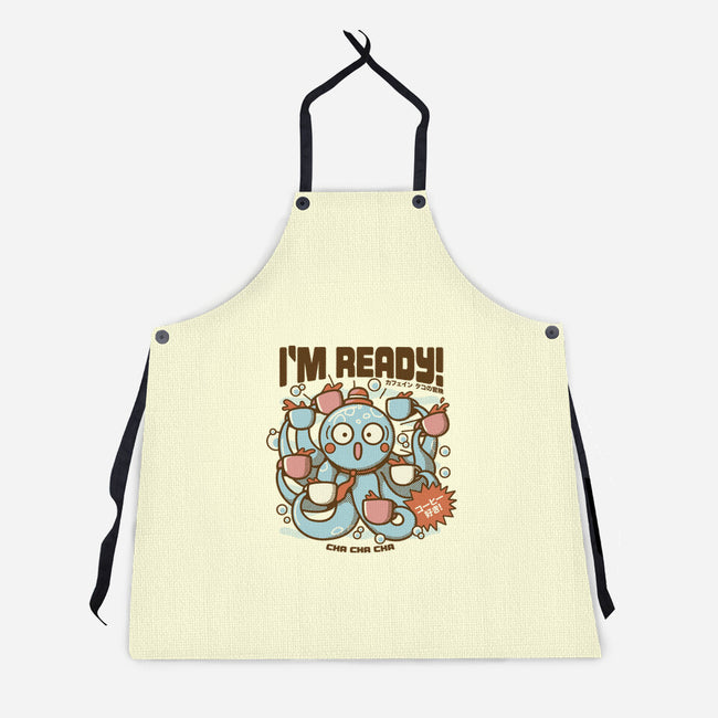 I'm Ready Coffee Octopus-Unisex-Kitchen-Apron-tobefonseca