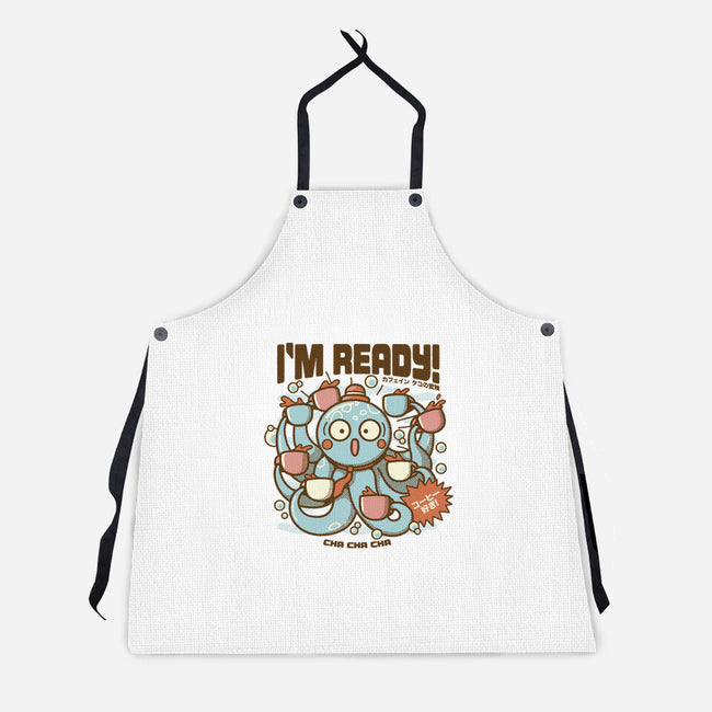 I'm Ready Coffee Octopus-Unisex-Kitchen-Apron-tobefonseca