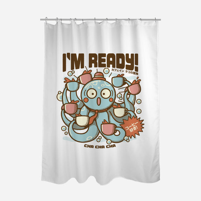 I'm Ready Coffee Octopus-None-Polyester-Shower Curtain-tobefonseca