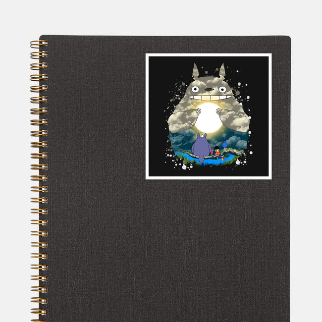 Totoro Moonlight-None-Glossy-Sticker-JamesQJO