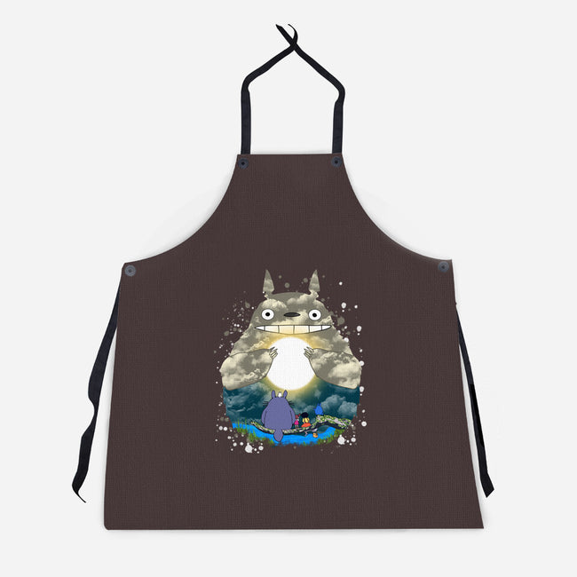 Totoro Moonlight-Unisex-Kitchen-Apron-JamesQJO