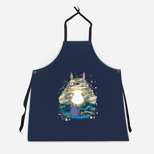 Totoro Moonlight-Unisex-Kitchen-Apron-JamesQJO