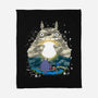 Totoro Moonlight-None-Fleece-Blanket-JamesQJO