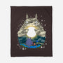 Totoro Moonlight-None-Fleece-Blanket-JamesQJO