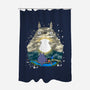 Totoro Moonlight-None-Polyester-Shower Curtain-JamesQJO