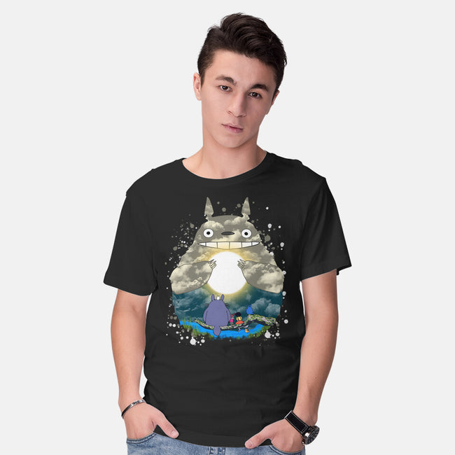 Totoro Moonlight-Mens-Basic-Tee-JamesQJO