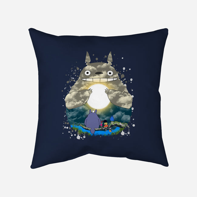 Totoro Moonlight-None-Removable Cover-Throw Pillow-JamesQJO