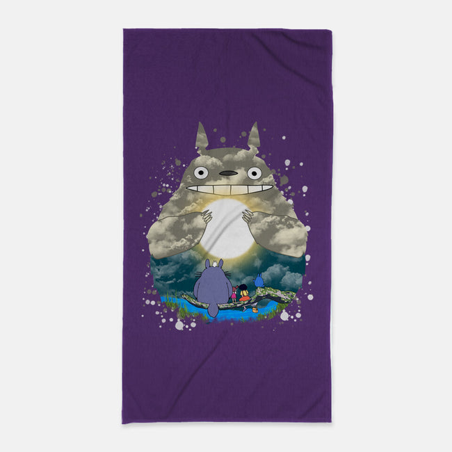 Totoro Moonlight-None-Beach-Towel-JamesQJO