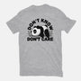 Don't Know Don't Care-Womens-Fitted-Tee-Vallina84