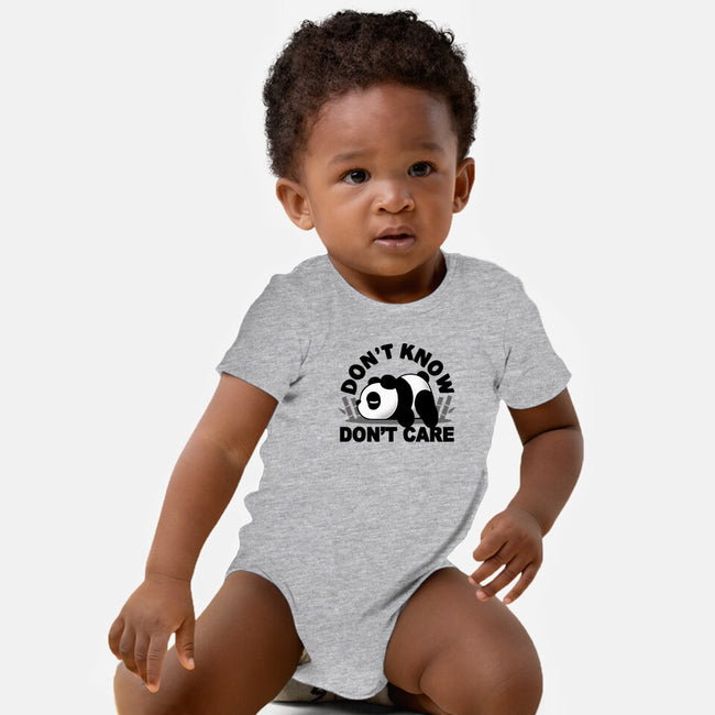 Don't Know Don't Care-Baby-Basic-Onesie-Vallina84