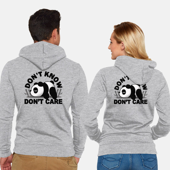 Don't Know Don't Care-Unisex-Zip-Up-Sweatshirt-Vallina84