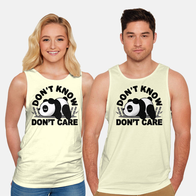 Don't Know Don't Care-Unisex-Basic-Tank-Vallina84