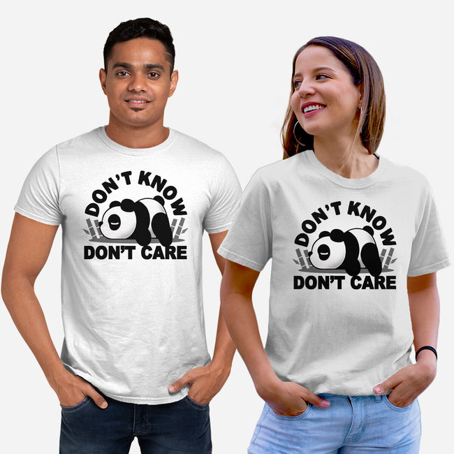 Don't Know Don't Care-Unisex-Basic-Tee-Vallina84