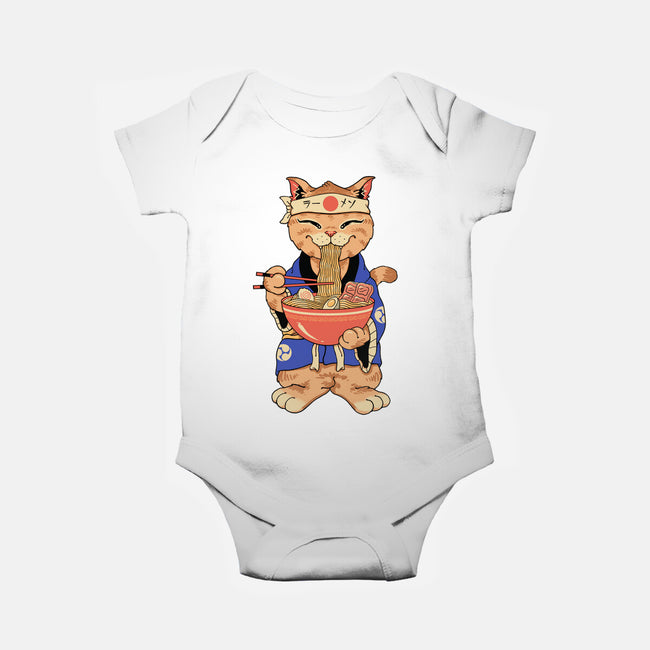 Ramen Meowster Standing-Baby-Basic-Onesie-vp021