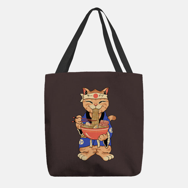 Ramen Meowster Standing-None-Basic Tote-Bag-vp021