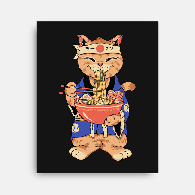 Ramen Meowster Standing-None-Stretched-Canvas-vp021