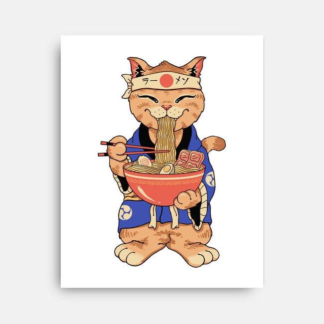 Ramen Meowster Standing-None-Stretched-Canvas-vp021