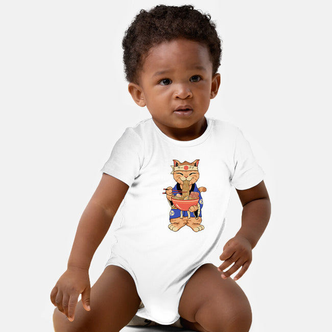 Ramen Meowster Standing-Baby-Basic-Onesie-vp021