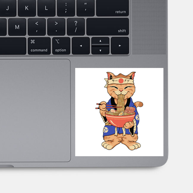 Ramen Meowster Standing-None-Glossy-Sticker-vp021