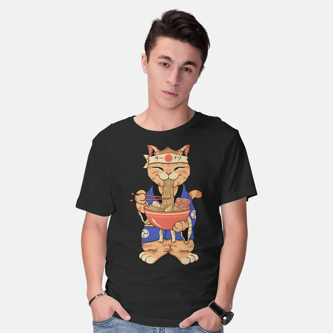 Ramen Meowster Standing-Mens-Basic-Tee-vp021