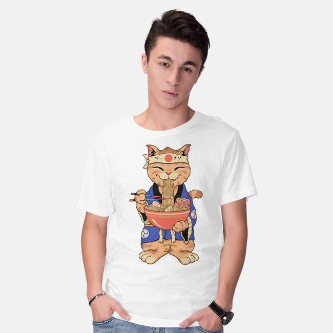 Ramen Meowster Standing-Mens-Basic-Tee-vp021