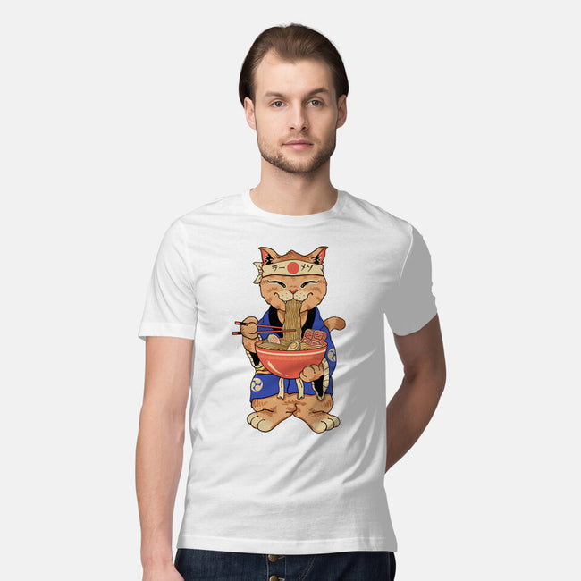 Ramen Meowster Standing-Mens-Premium-Tee-vp021