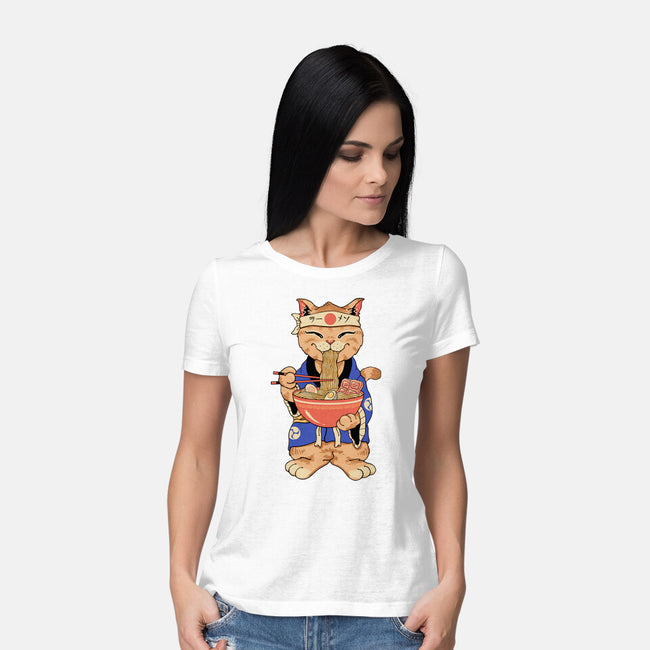 Ramen Meowster Standing-Womens-Basic-Tee-vp021