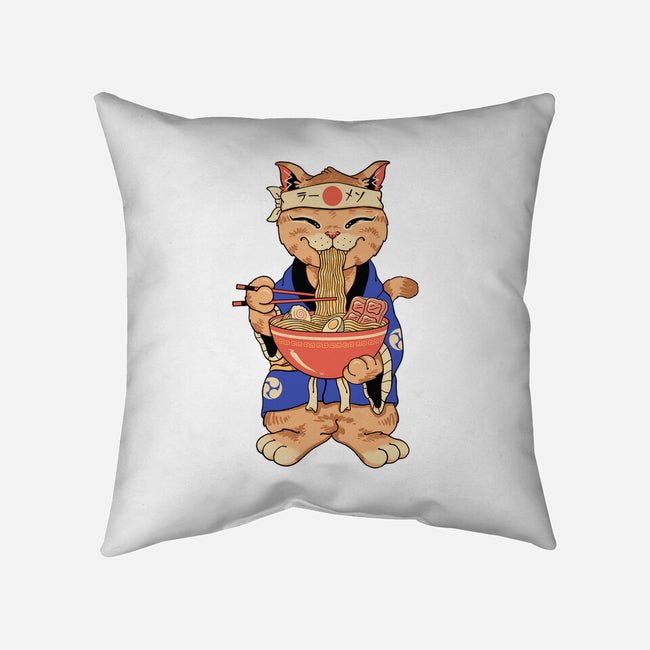 Ramen Meowster Standing-None-Removable Cover-Throw Pillow-vp021