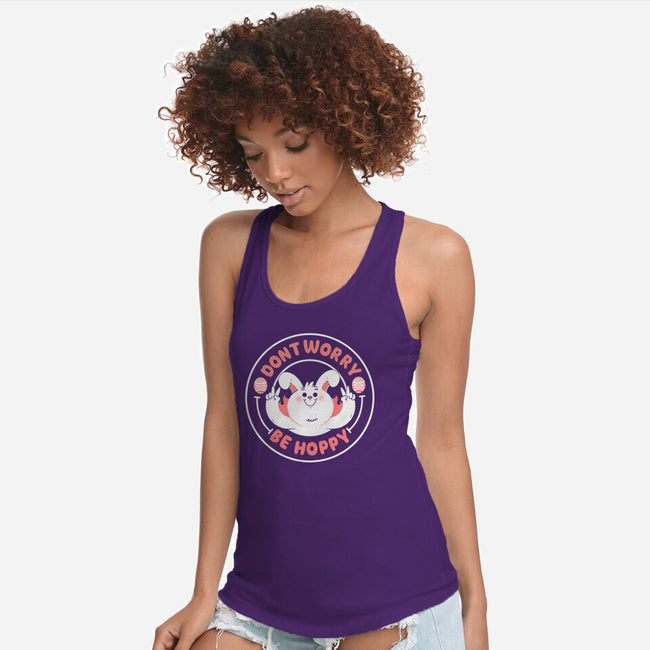 Don’t Worry Be Hoppy-Womens-Racerback-Tank-Tri haryadi